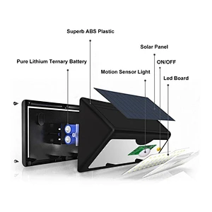 Microwave sensor ip65 waterproof garden 9w 6w solar led wall light LED solar light