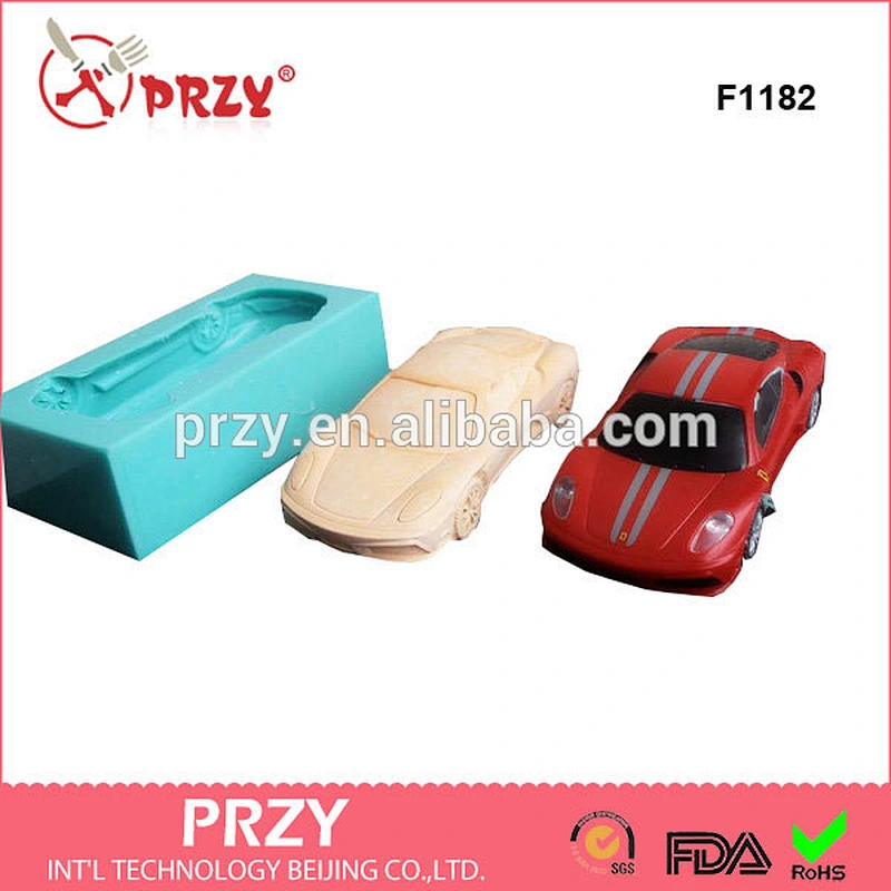 F1182 car shape fondant silicone mold car cake decoration silicone mold car silicone mold