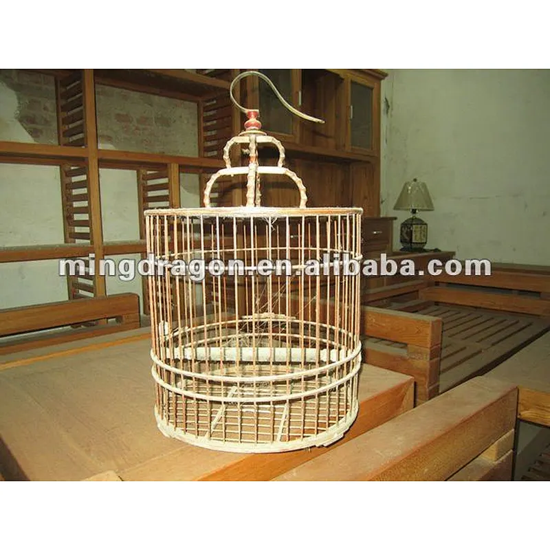 Chinese antique bamboo hanging birdcage