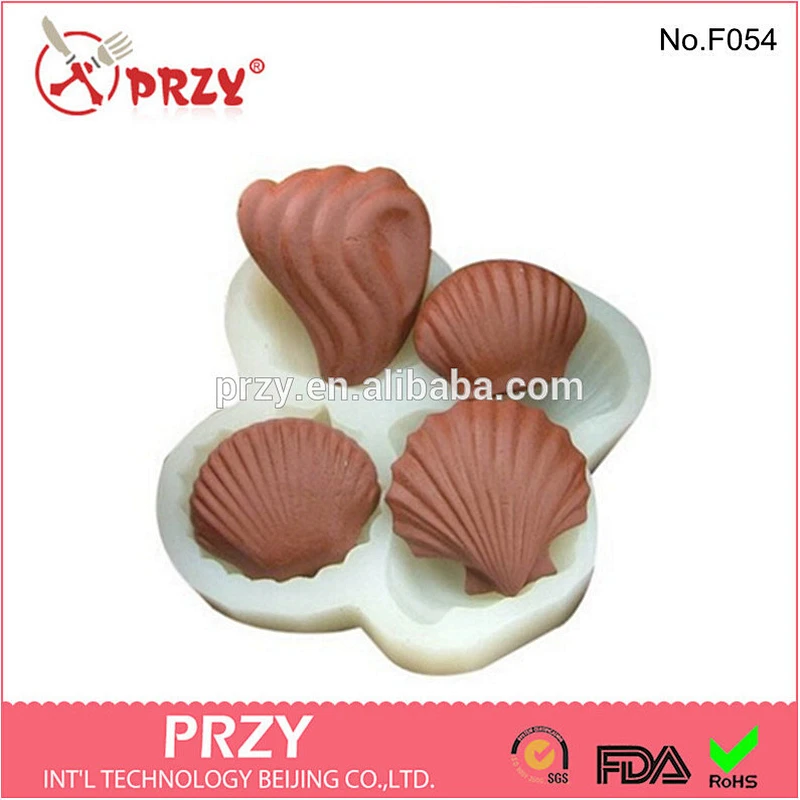 F054 modeling shell silicone mold fondant / shell shaped silicone mold cakes