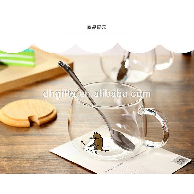 Hot Sale Cute Cat Milk Cup Glass Juice Cup Coffee Mug