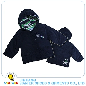 Top design kids boys winter cotton bomber hooded jacket