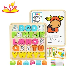 Wholesale most popular kids wooden math puzzle with whiteboard W14B088