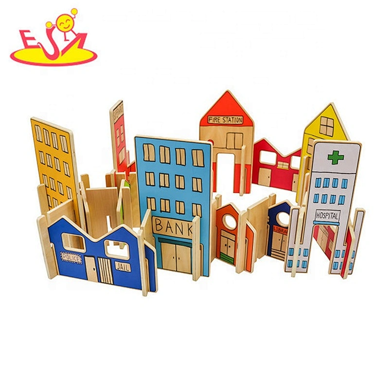2019 New arrival educational wooden architect toys for kids W03B079