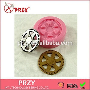 Fondant Cake Decorating Tools Steampunk Gear Cabochon Silicone Cake Mold