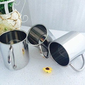 Wholesale 304 stainless steel double wall vacuum cups children drinking water cups with steel handle cups custom logo