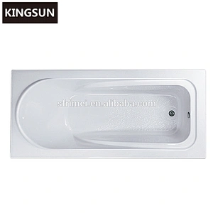 Foshan Sanitary Ware Simple Small Clear Acrylic Built In Bath Tub