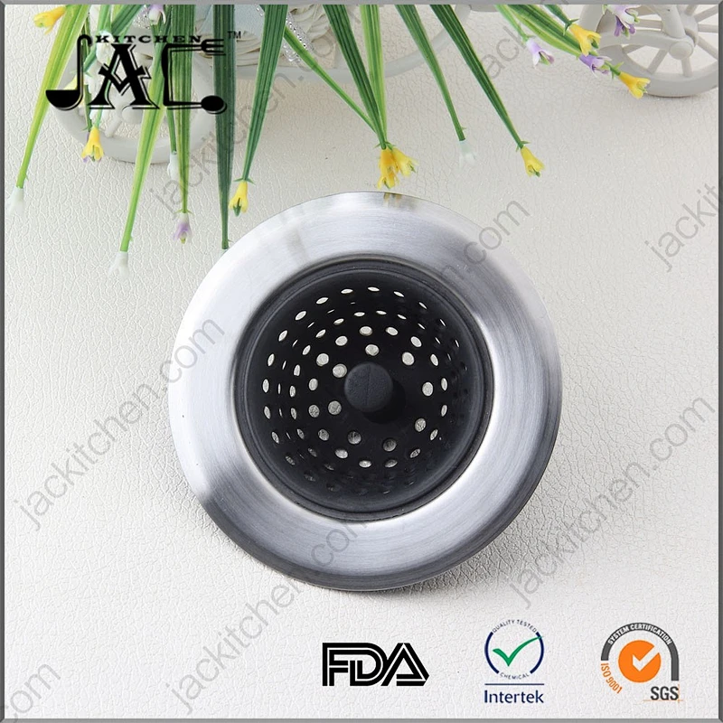 High Quality Silicone Stainless Steel Sink Strainer with Stopper