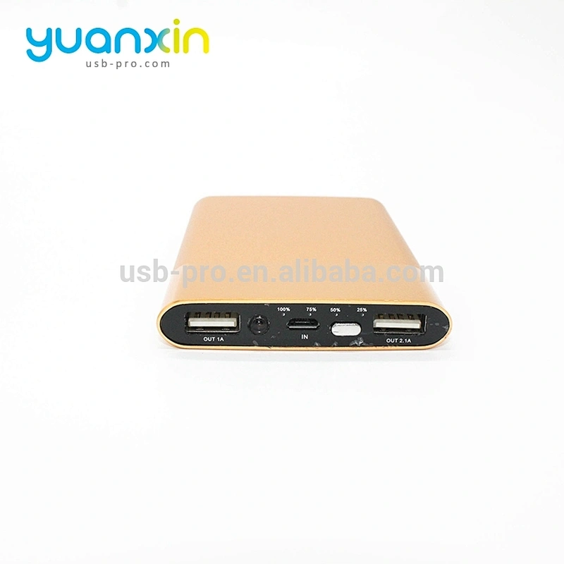 6000mah gold silver gray and red Color Metal Mini Mobile Power Bank