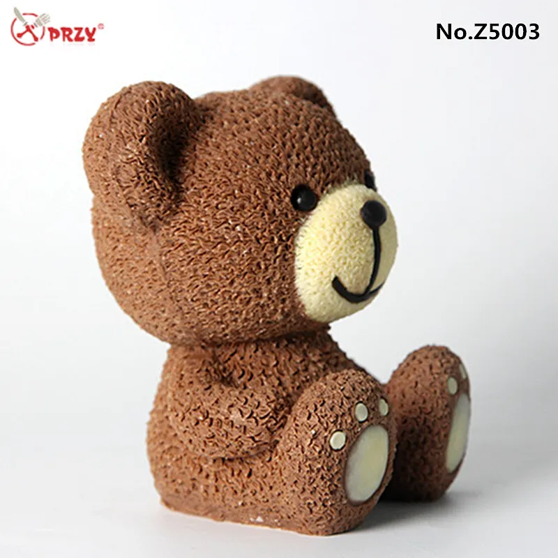 Factory price 3d cute Bear cake Silicone chocolate molds fondant Cake molulds silicone Soap Mold