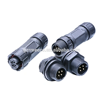 M12 connector 4pin waterproof connector cable connector