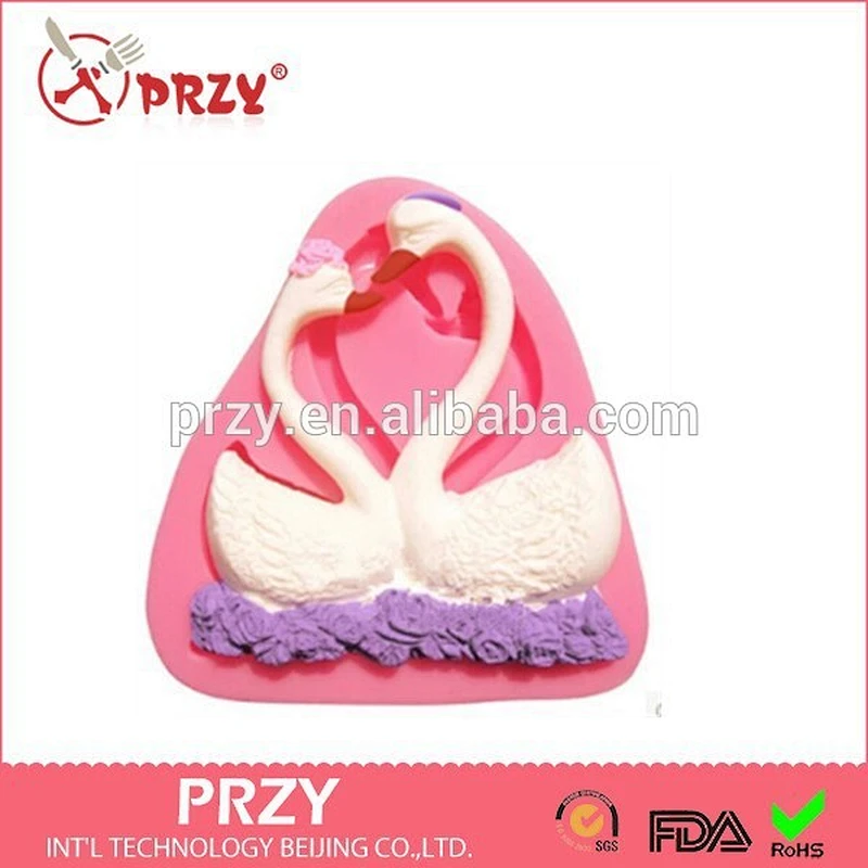 Food-grade silicone chocolate moulds/Swan fondant cake decoration silicone mold