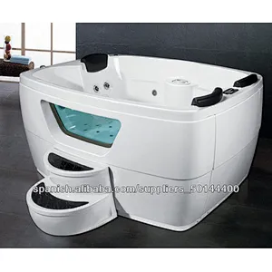 Pure Acrylic Outdoor Jet Whirlpool SPA Adult Portable Deep Whirlpool Massage Bathtub With Staircase