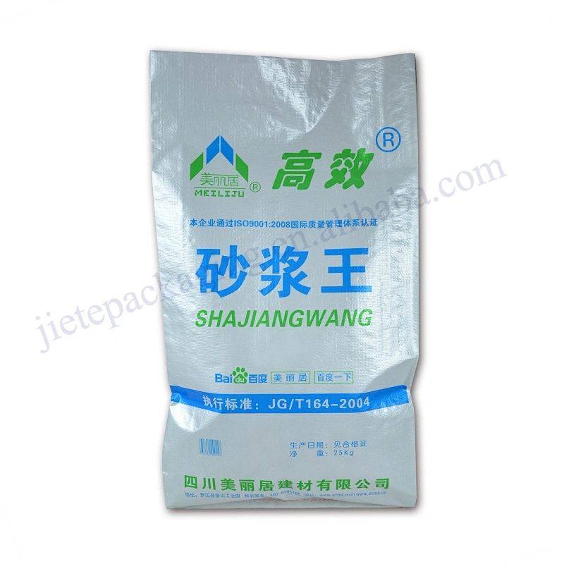 Construction Industrial use white plastic 25kg pearl laminated pp cement and mortar bag