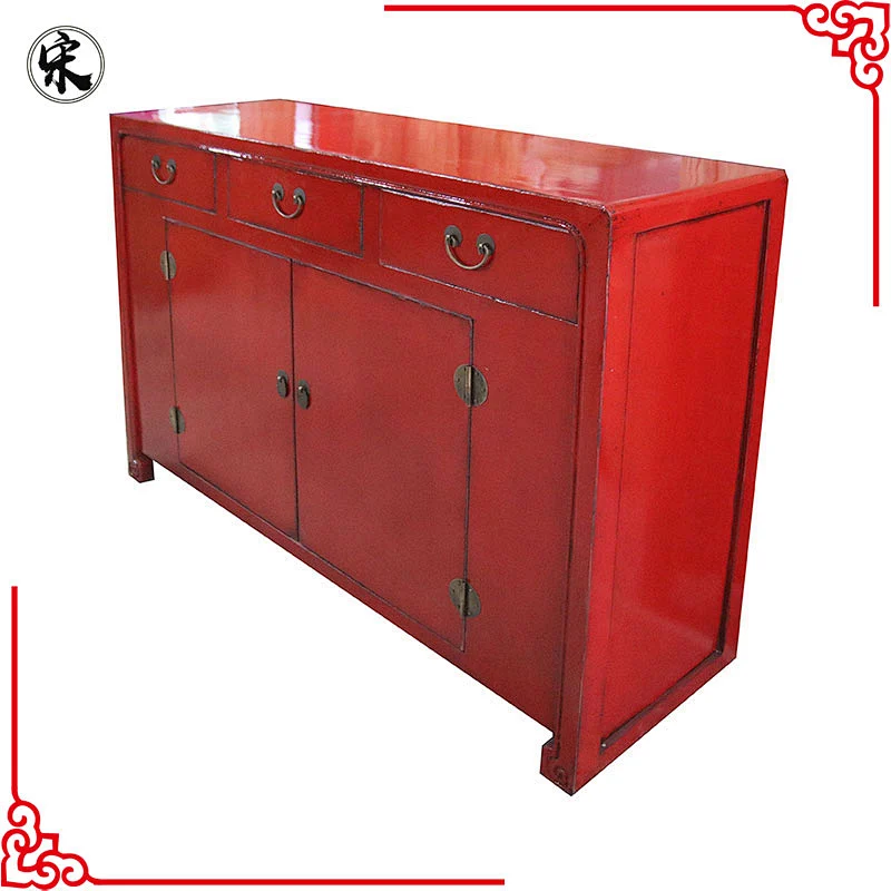chinese antique oriental lacquer wooden storage buffet furniture