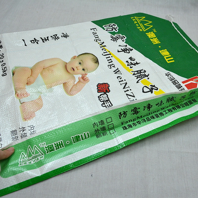 20kg pp woven putty powder packing bag with printing