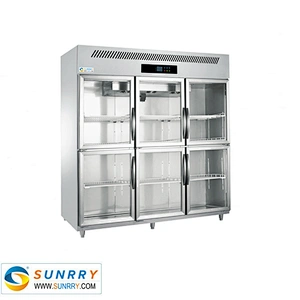 Supermarket glass door meat display refrigerator showcase for sale (SY-RC1550G SUNRRY)