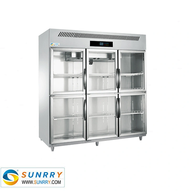 Supermarket glass door meat display refrigerator showcase for sale (SY-RC1550G SUNRRY)