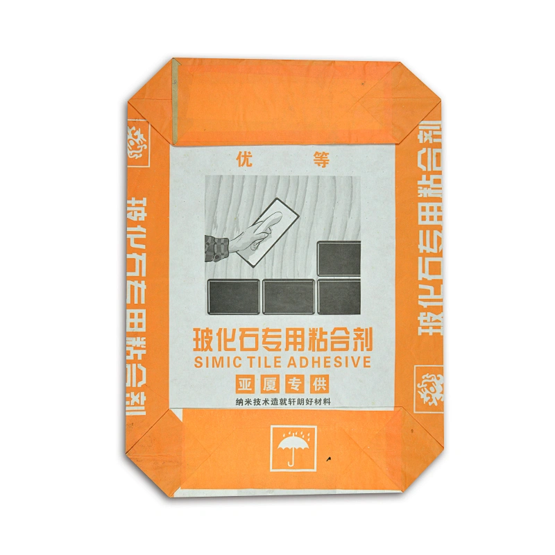 High quility kraft paper valve bag packing cement, glue, mortar 25kg