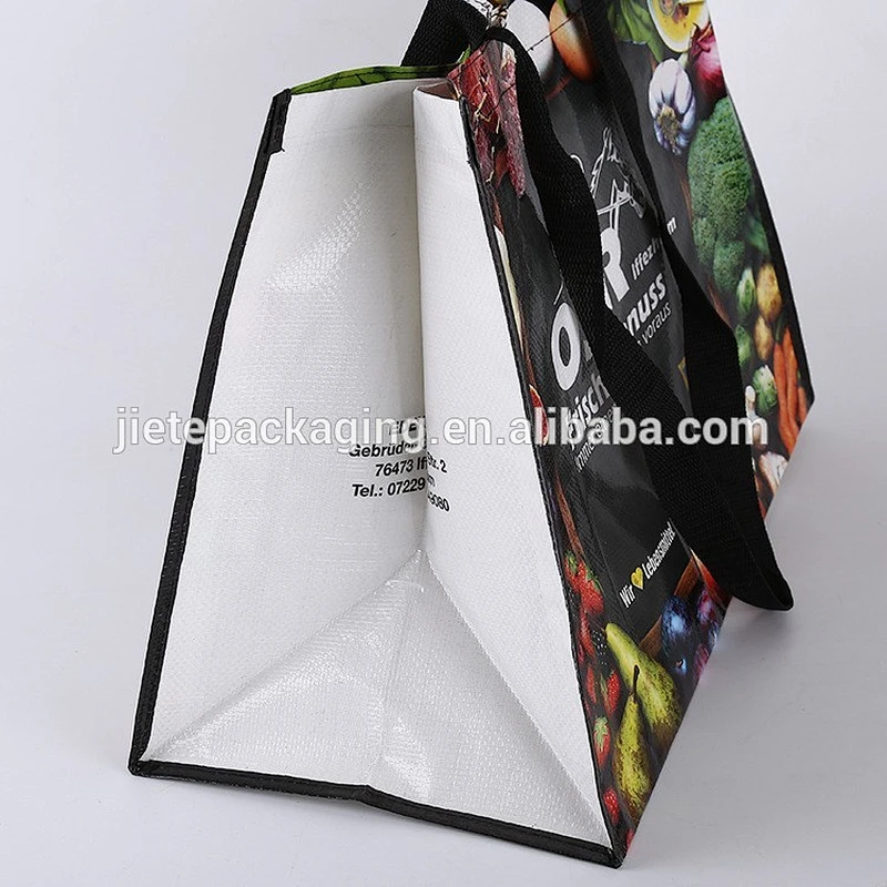 Gravure printing fashionable pp woven shopping bag custom