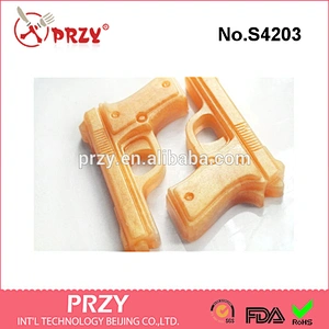 S4203 PRZY wholesale 2 Gun Soap ,Pistol Gun Soap,Party Favors Silicone Candle Mold