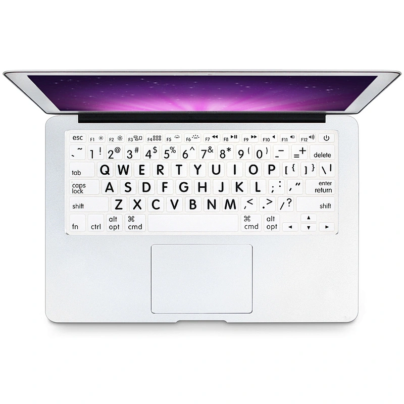 Free Sample amazon hot sales Waterproof Custom Made DIY Silicone Keyboard Skin Keyboard Cover For Macbook Pro