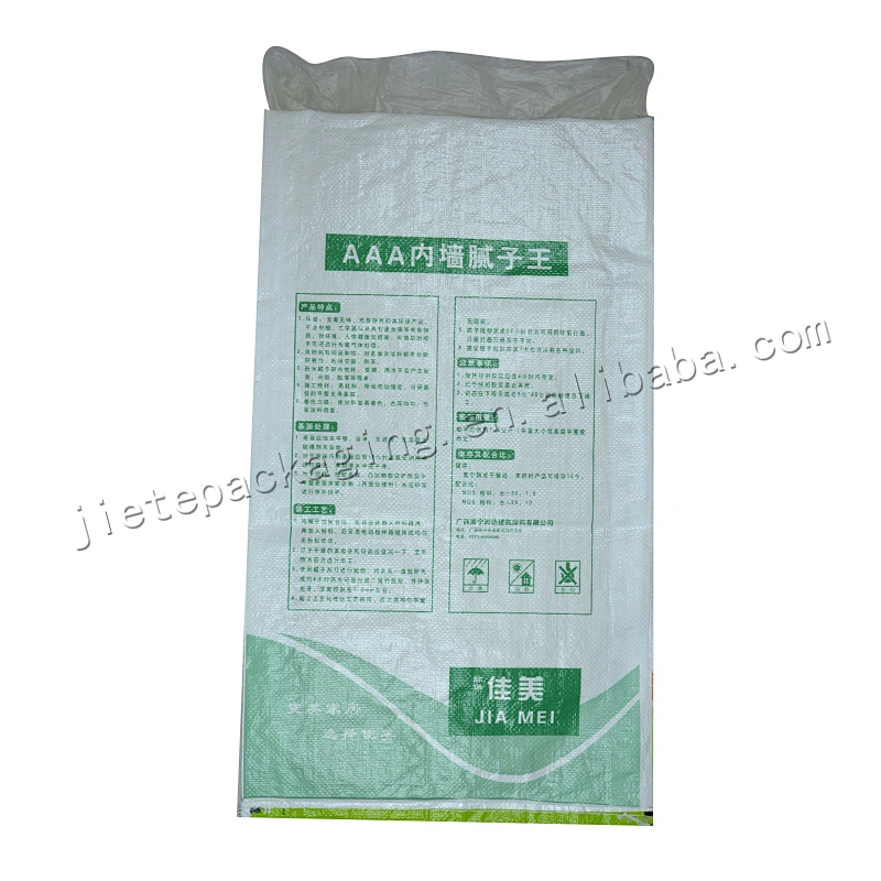 20kg pp woven wall putty powder bag with lining