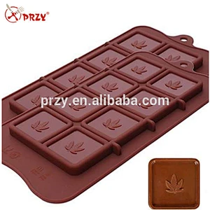 2018 PRZY 8 cavities Silicone Maple leaves chocolate mold Silicone Candy Molds Ice Tray Molds