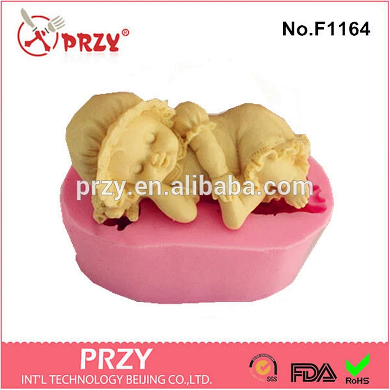 F1164 Sleeping baby Silicone Soap mold Craft Molds DIY Handmade soap molds