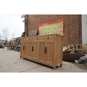 Reclaimed antique natual wood buffet sideboard