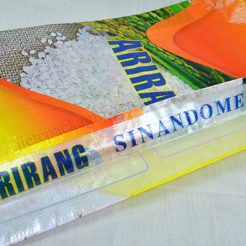 Customized 25kg transparent pp woven rice bag export to philippines