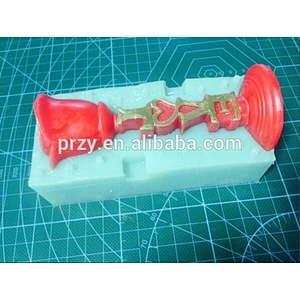 Newest handmade rose shaped silicone candelabrum mold