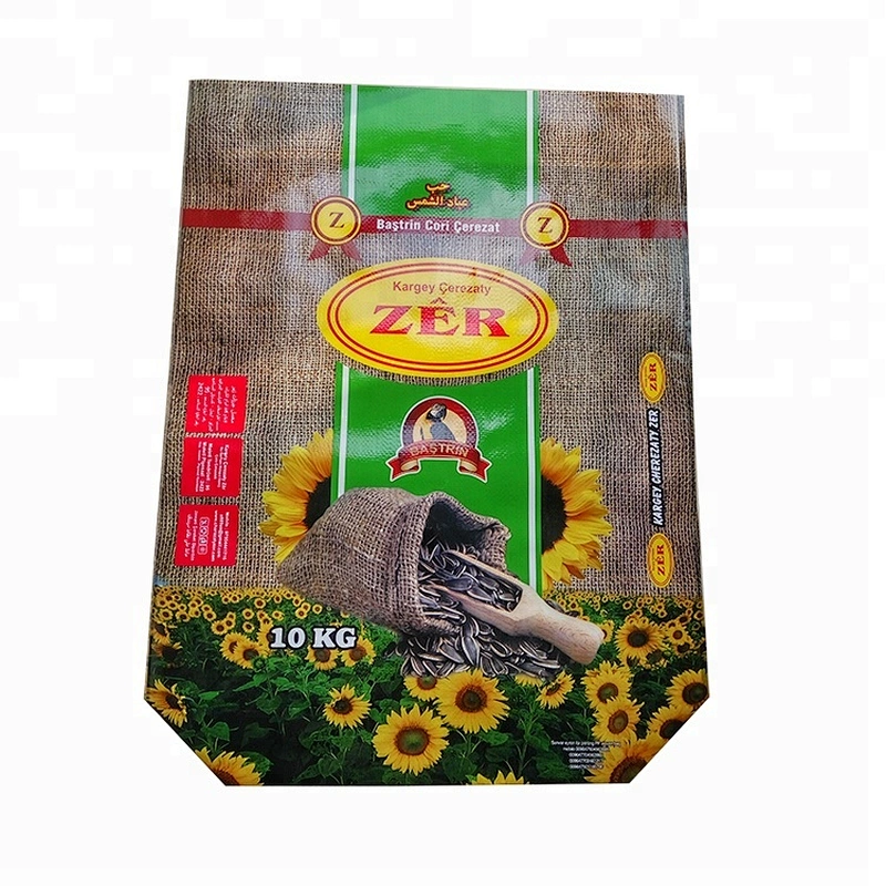 Square bottom bopp laminated woven pp agricultural sunflower seeds packaging bag