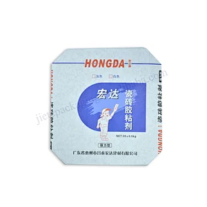 25kg block bottom stand up 3 layer kraft paper with lining bag for cement,wall putty,dry mortar,gypsum