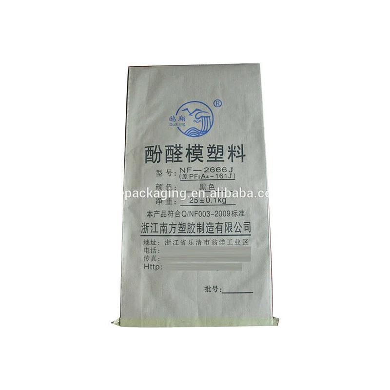 Building and industrial use 25kg kraft paper laminated pp woven cement bag