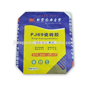 square bottom kraft paper bag with valve port for packing adhesive, putty, mortar, cement