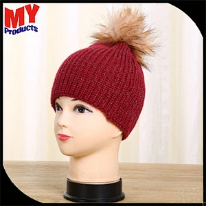 Unisex knitted hat with custom label cheap hot sale knit acrylic hat for adult