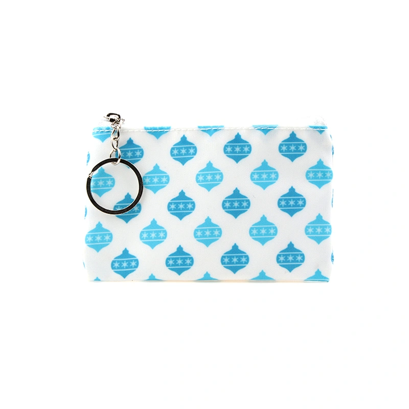 Sky Blue White Clouds Navy Sailor Style Pouch