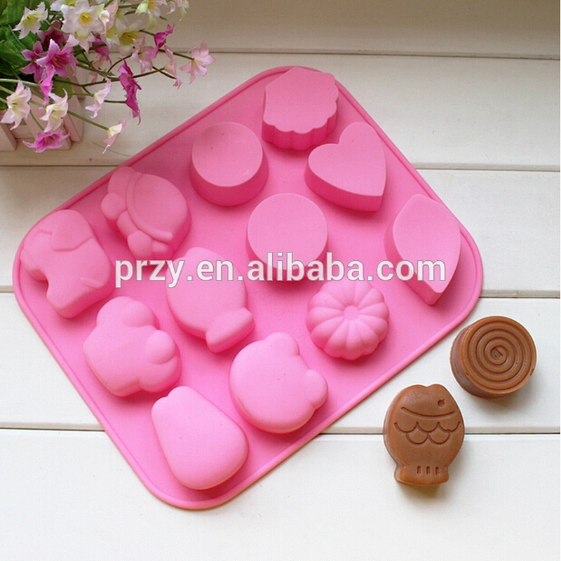PRZY PR323 12 cavity DIY silicone animal soap tray
