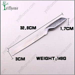 Professional stainless steel Double Serrated Edge bread knife