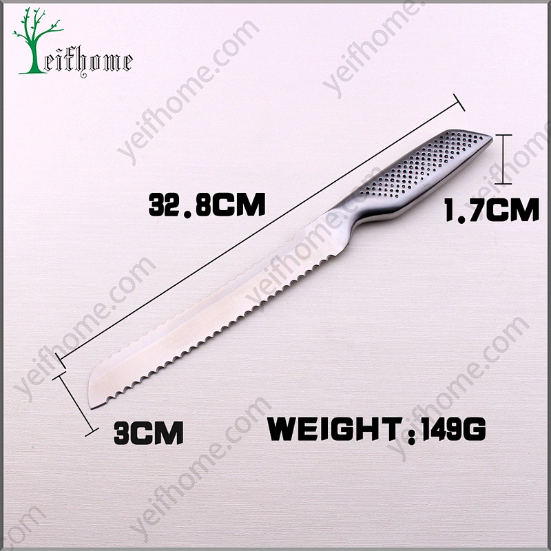 Professional stainless steel Double Serrated Edge bread knife