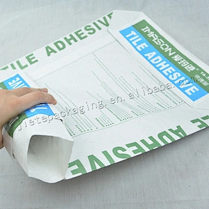 Customized multilayer kraft paper cement bag for packing 25kg mortar,lime,tile adhesive