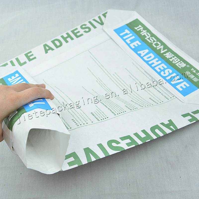 Customized multilayer kraft paper cement bag for packing 25kg mortar,lime,tile adhesive