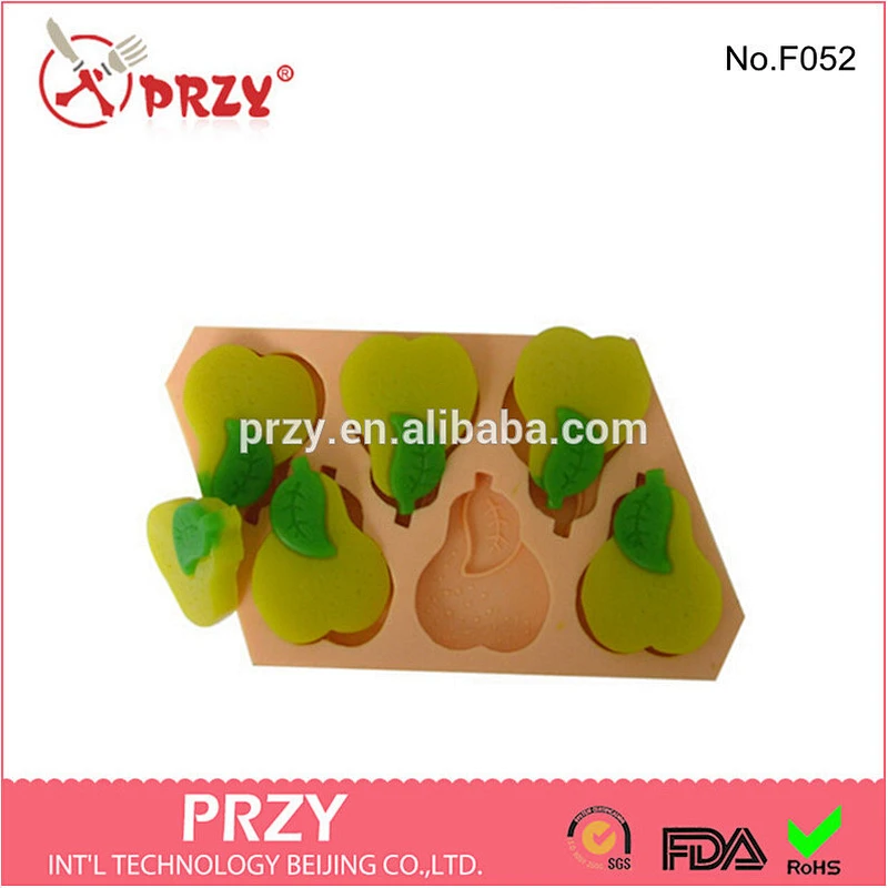 fruit shaped fondant mold / modelin pears shaped silicone mold cakes