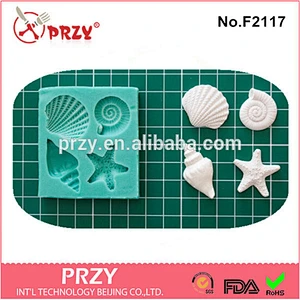 F2117 PRZY hot sale shell silicone fondant mold