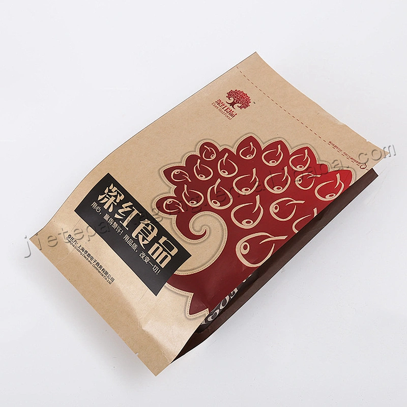 High quality customized greaseproof moistureproof brown kraft paper food bag