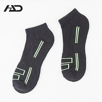 cotton jacquard half terry non slip running socks