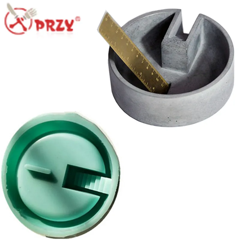 Creative Concrete mold circular staircase flower pots Mould Silicone garden Cement desktop decorations Molds