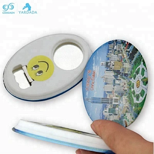 Wholesale OEM City design badge bottle opener plastic bottle opener