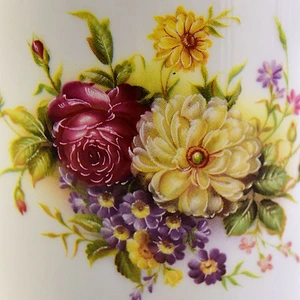 Wholesale price rose flower decorate ceramic tea cup for office